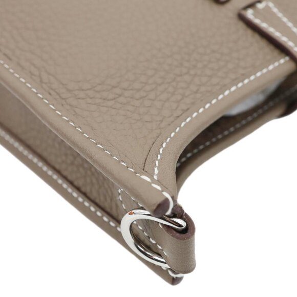 Hermes Evelyne TPM 16 Amazone Clemence Leather Crossbody Bag Etoupe - Picture 6 of 14